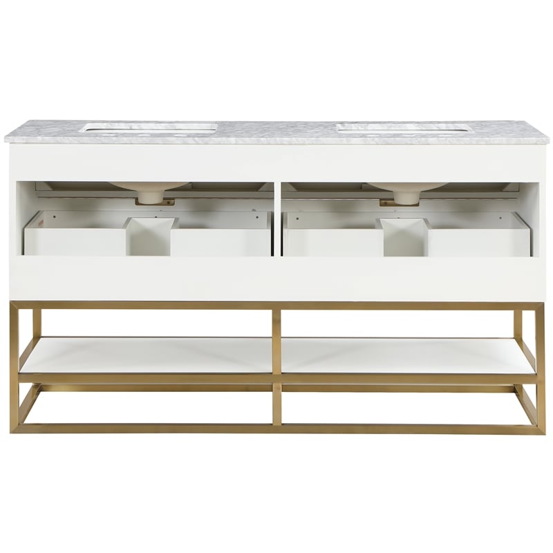 Meridian Furniture Monad White Bathroom Vanity