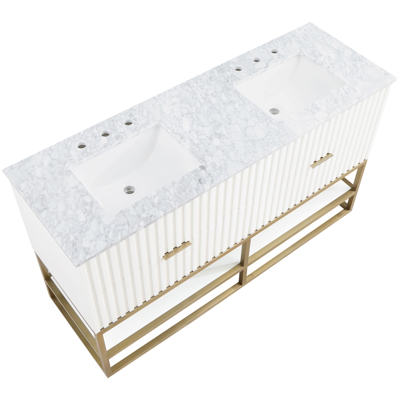 Meridian Furniture Monad White Bathroom Vanity