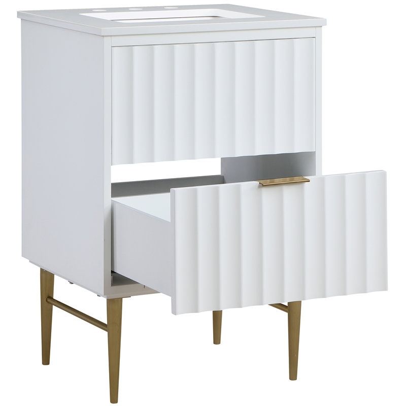 Meridian Furniture Modernist White Bathroom Vanity