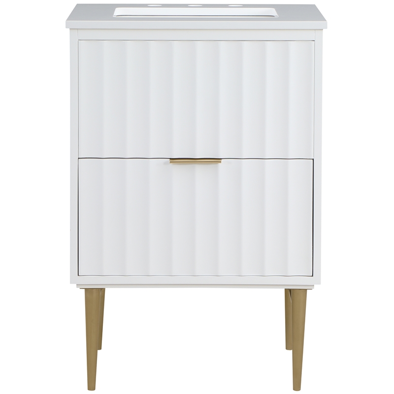 Meridian Furniture Modernist White Bathroom Vanity