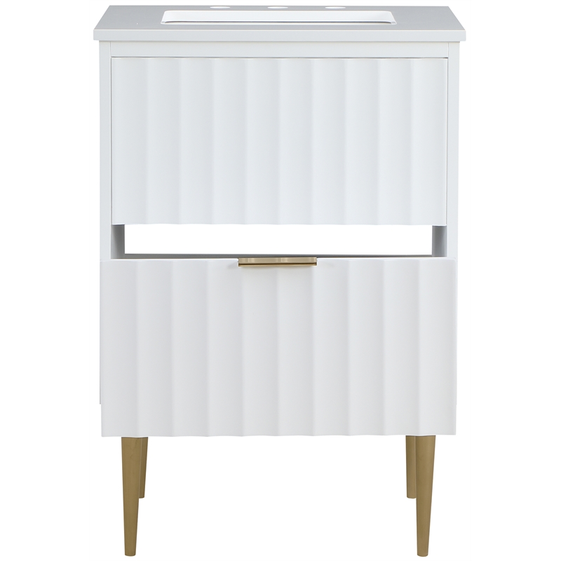 Meridian Furniture Modernist White Bathroom Vanity