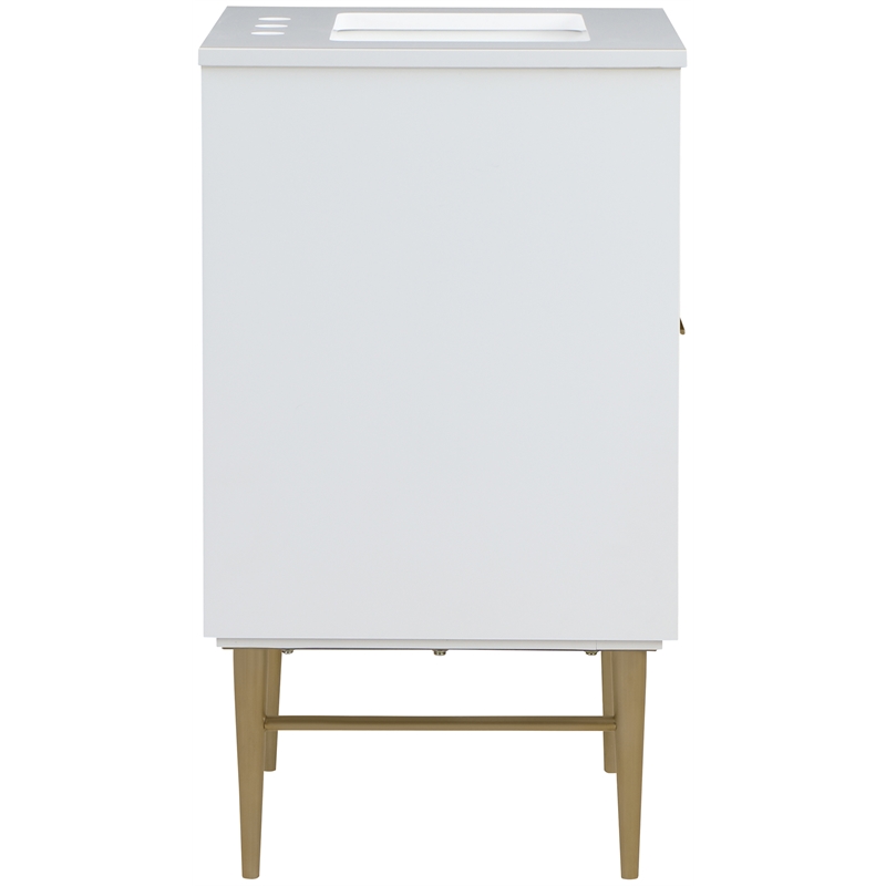 Meridian Furniture Modernist White Bathroom Vanity