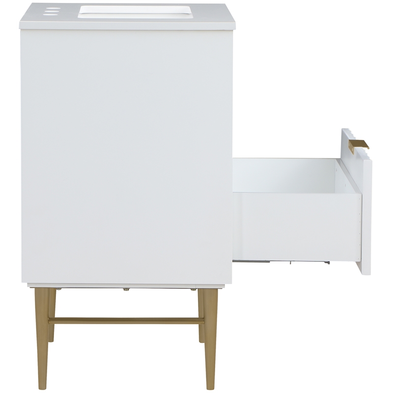 Meridian Furniture Modernist White Bathroom Vanity