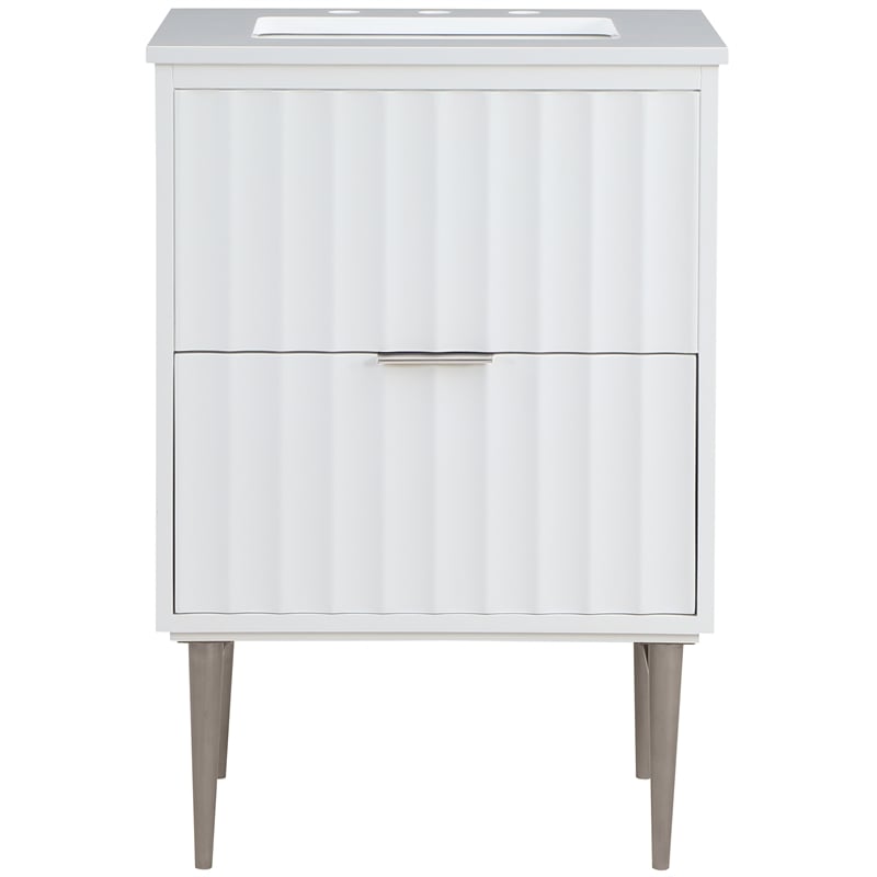 Meridian Furniture Modernist White Bathroom Vanity