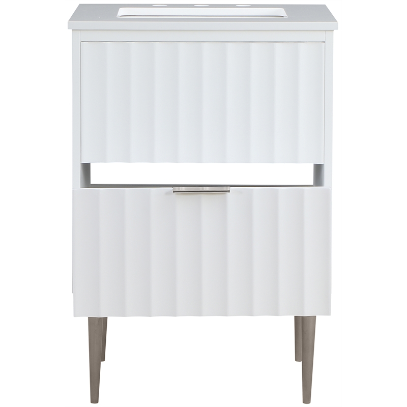 Meridian Furniture Modernist White Bathroom Vanity