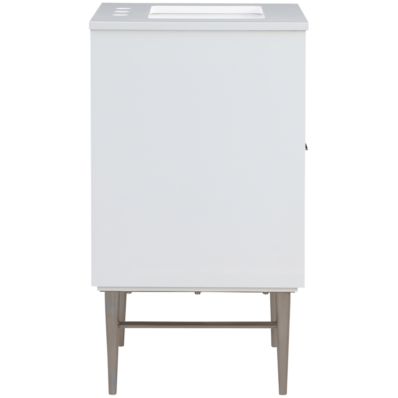 Meridian Furniture Modernist White Bathroom Vanity