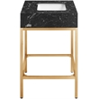 Meridian Furniture Marmo Black Engineered Stone Bathroom Vanity