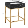Meridian Furniture Marmo Black Engineered Stone Bathroom Vanity