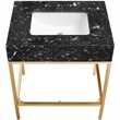 Meridian Furniture Marmo White Engineered Stone Bathroom Vanity