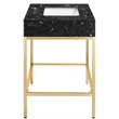 Meridian Furniture Marmo White Engineered Stone Bathroom Vanity