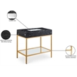 Meridian Furniture Marmo Black Engineered Stone Bathroom Vanity