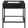 Meridian Furniture Marmo Black Engineered Stone Bathroom Vanity
