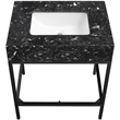 Meridian Furniture Marmo Black Engineered Stone Bathroom Vanity