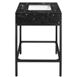Meridian Furniture Marmo Black Engineered Stone Bathroom Vanity