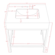 Meridian Furniture Marmo Black Engineered Stone Bathroom Vanity
