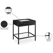 Meridian Furniture Marmo Black Engineered Stone Bathroom Vanity