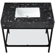 Meridian Furniture Marmo Black Engineered Stone Bathroom Vanity