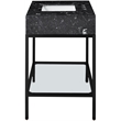 Meridian Furniture Marmo Black Engineered Stone Bathroom Vanity