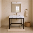 Meridian Furniture Marmo Black Engineered Stone Bathroom Vanity