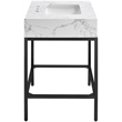 Meridian Furniture Marmo Black Engineered Stone Bathroom Vanity