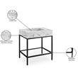 Meridian Furniture Marmo Black Engineered Stone Bathroom Vanity