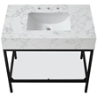 Meridian Furniture Marmo White Engineered Stone Bathroom Vanity