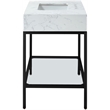 Meridian Furniture Marmo White Engineered Stone Bathroom Vanity