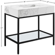 Meridian Furniture Marmo White Engineered Stone Bathroom Vanity
