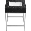 Meridian Furniture Marmo Black Engineered Stone Bathroom Vanity