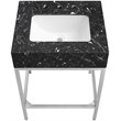 Meridian Furniture Marmo Black Engineered Stone Bathroom Vanity
