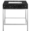 Meridian Furniture Marmo White Engineered Stone Bathroom Vanity