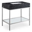Meridian Furniture Marmo Black Engineered Stone Bathroom Vanity