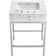 Meridian Furniture Marmo White Engineered Stone Bathroom Vanity