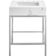 Meridian Furniture Marmo White Engineered Stone Bathroom Vanity