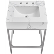 Meridian Furniture Marmo White Engineered Stone Bathroom Vanity