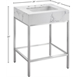 Meridian Furniture Marmo White Engineered Stone Bathroom Vanity
