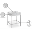 Meridian Furniture Marmo White Engineered Stone Bathroom Vanity