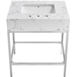Meridian Furniture Marmo White Engineered Stone Bathroom Vanity