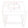 Meridian Furniture Marmo White Engineered Stone Bathroom Vanity