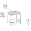 Meridian Furniture Marmo White Engineered Stone Bathroom Vanity