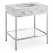 Meridian Furniture Marmo White Engineered Stone Bathroom Vanity