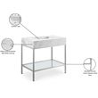 Meridian Furniture Marmo White Engineered Stone Bathroom Vanity