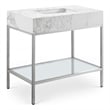 Meridian Furniture Marmo White Engineered Stone Bathroom Vanity