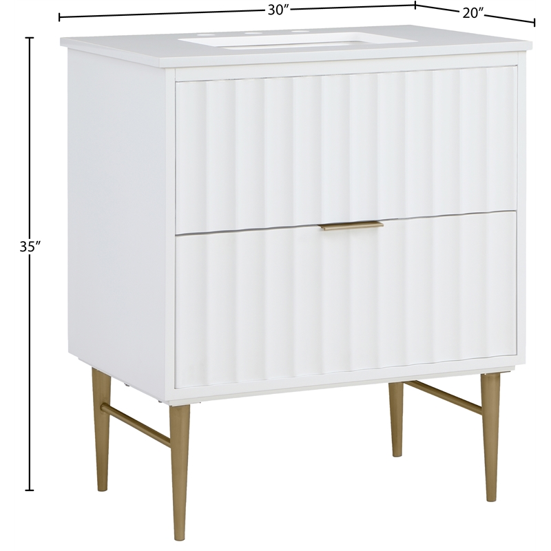 Meridian Furniture Modernist White Bathroom Vanity
