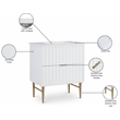 Meridian Furniture Modernist White Bathroom Vanity