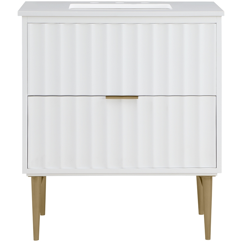 Meridian Furniture Modernist White Bathroom Vanity