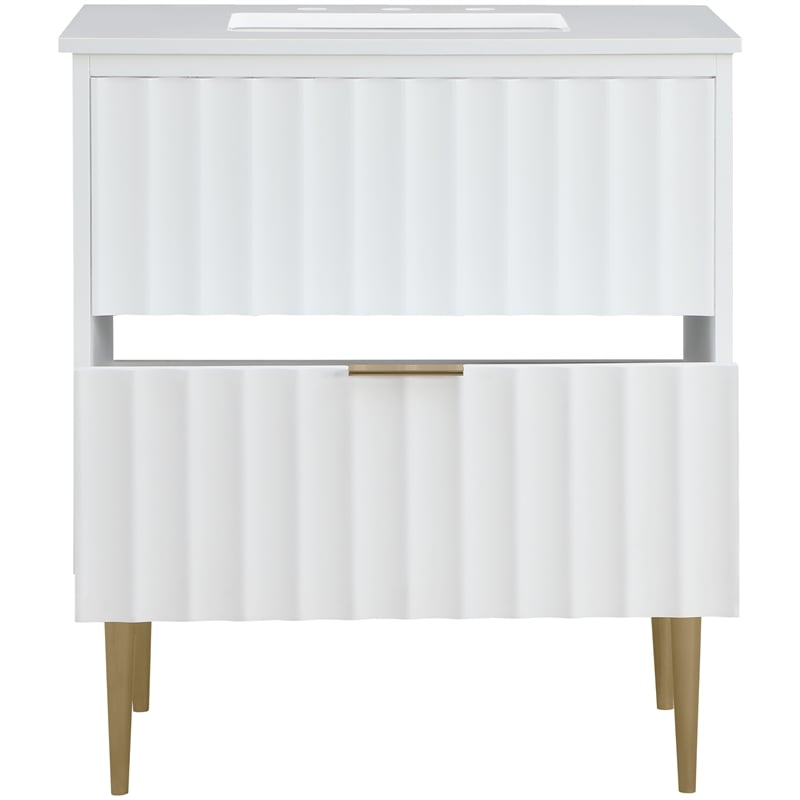 Meridian Furniture Modernist White Bathroom Vanity