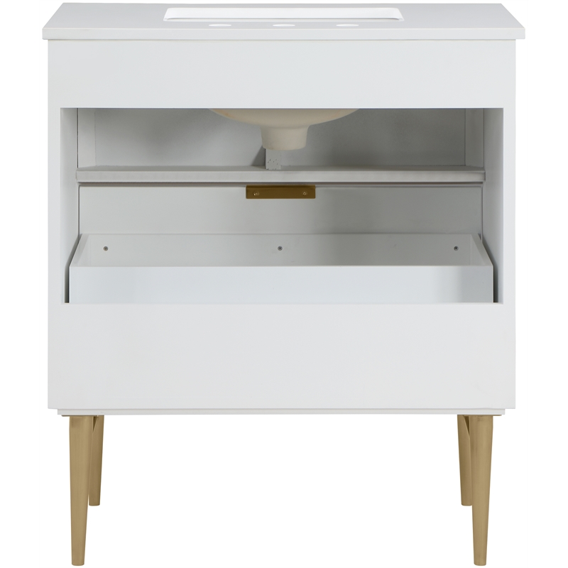 Meridian Furniture Modernist White Bathroom Vanity