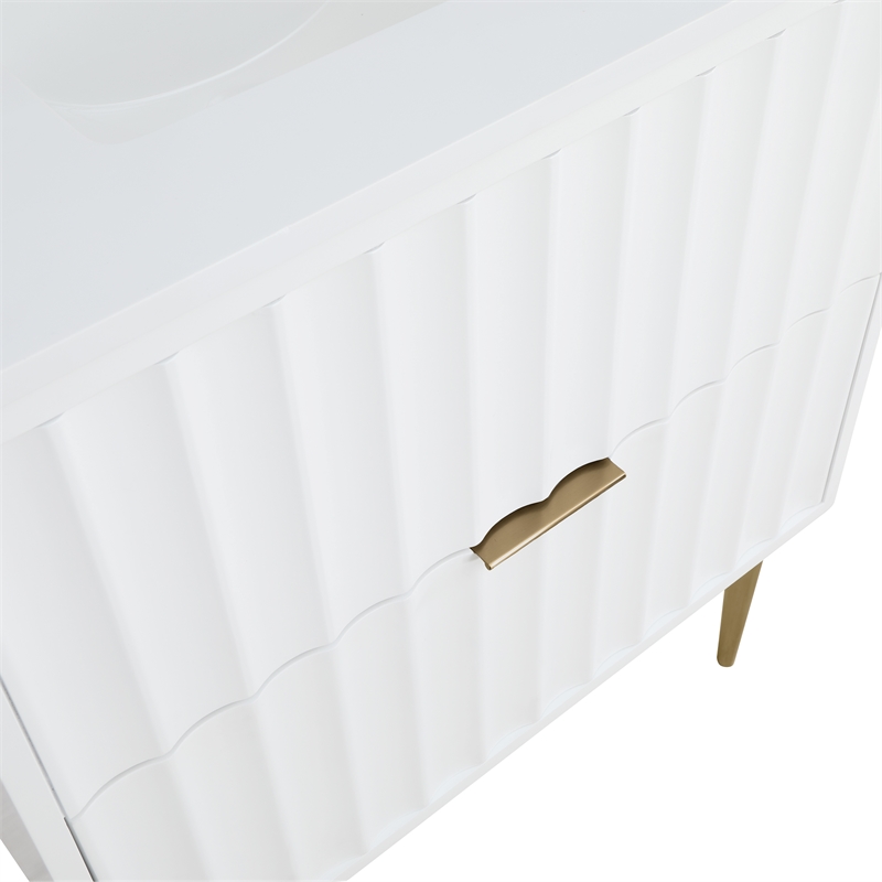 Meridian Furniture Modernist White Bathroom Vanity