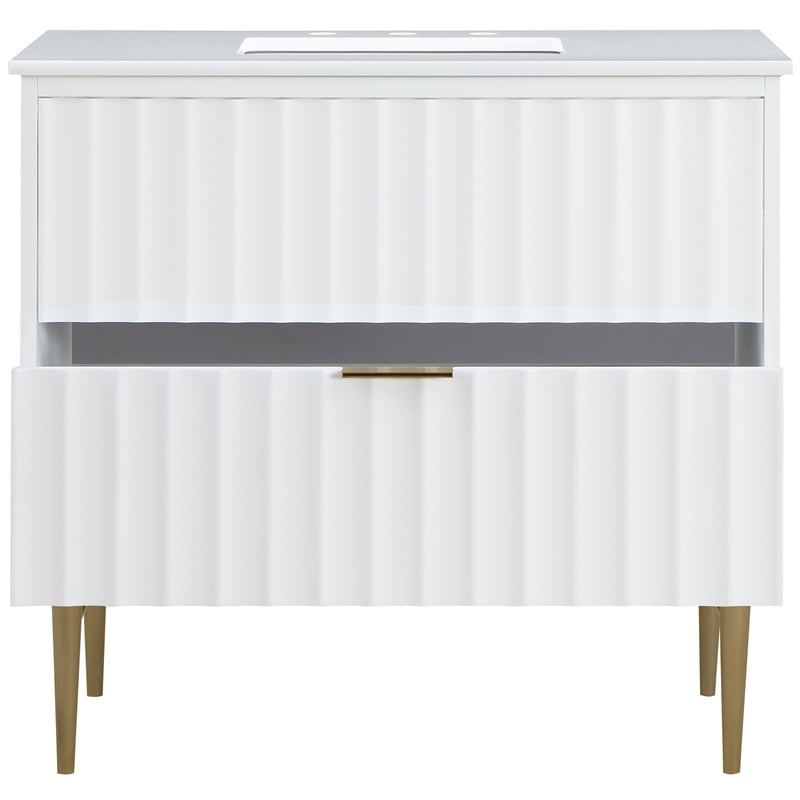Meridian Furniture Modernist White Bathroom Vanity